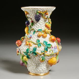 Meissen porcelain "schneeballen" vase