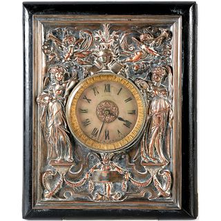Victorian Elkington silver plate wall clock