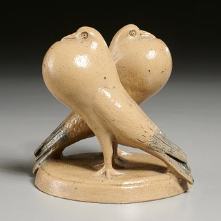 Anna Pottery (attrib.), rare doves figurine