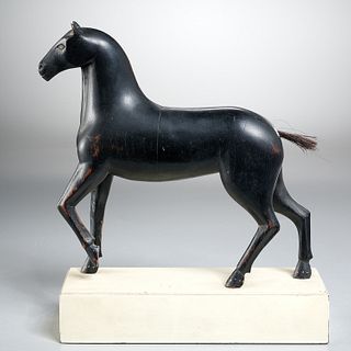 Fine American Folk carved and painted wood horse