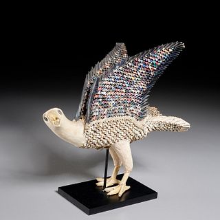 "Golden Venture" Prison Art folded paper eagle