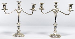 S Kirk Sterling Silver Candle Holders