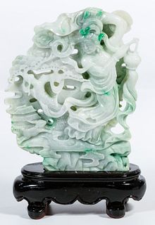Chinese Jadeite Jade Kuan Yin Carving