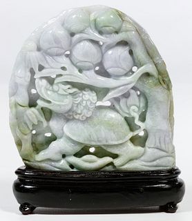 Chinese Jadeite Jade Tortoise Carving
