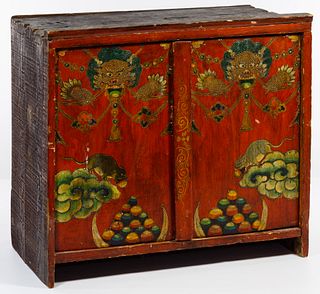 Tibetan Treasure Luck Box Cabinet