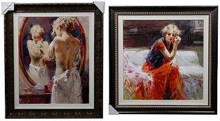 Giuseppe D'Angelino Pino (Italian, 1939-2010) Embellished Giclee on Canvas