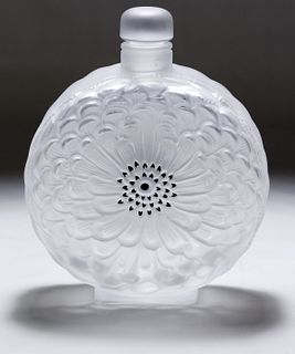 Lalique Crystal 'Dahlia' Extra Large Perfume Bottle