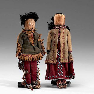 Iroquois Corn Husk Doll Family 