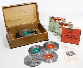 Thorens Swiss 'Automatic Disc' Music Box and Disks