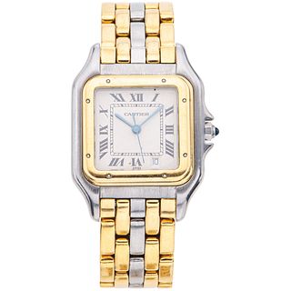 CARTIER PANTHÈRE. STEEL AND 18K YELLOW GOLD