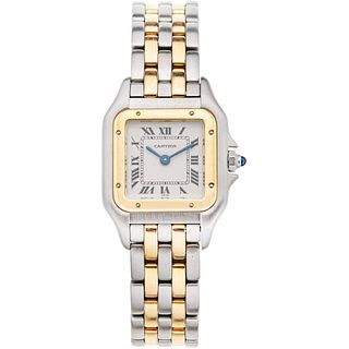 CARTIER PANTHÈRE. STEEL AND 18K YELLOW GOLD. REF. 1120