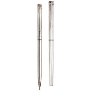 ROLLERBALL AND MECHANICAL PENCIL .925 SILVER. TIFFANY & CO. 