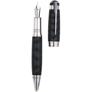 FOUNTAIN PEN MONTBLANC LIMITED EDITION ALFRED HITCHCOCK 0950 / 3000 LACQUER AND.925 SILVER