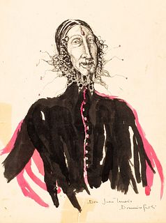Domenico Gnoli (Roma 1933-New York 1970)  - Theatrical sketches for Don Juan Tenorio