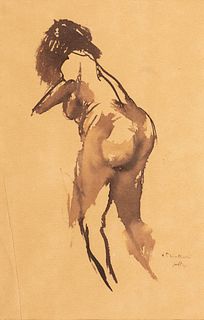 Renato Guttuso (Bagheria 1911-Roma 1987)  - Titina portrait