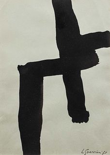 Lorenzo Guerrini (Milano 1914-Roma 2002)  - Black sign, 1960