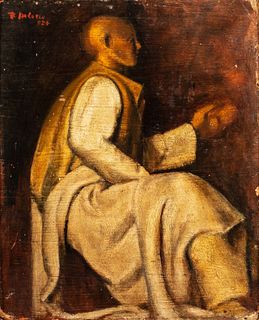 Francesco Di Cocco (Roma 1900-Roma 1989)  - Sitting man - the prophet, 1924