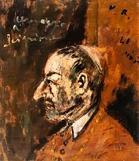 Filippo de Pisis (Ferrara 1896-Milano 1956)  - Portrait of S. Carlo Borromeo - Hommage to Scipione, 1941