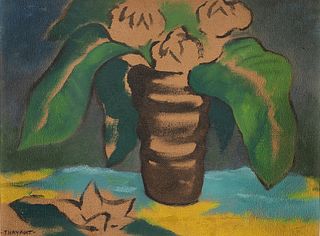 Thayaht (Firenze  1893-Marina di Pietrasanta 1959)  - Vaso di fiori, 1924