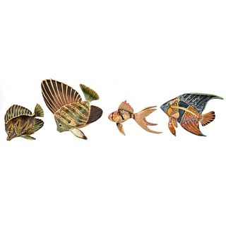 Four (4) Jay Strongwater Fish Figurines