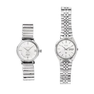 Two (2) Men's Vintage Stainless Steel Watches
