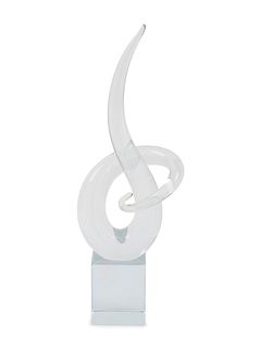 A Murano Free-form Glass Sculpture Height 13 inches.