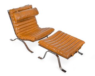 An Arne Norell Ari Lounge Chair Height 32 x width 25 x depth 35 inches.