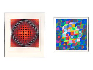 Victor Vasarely (Hungarian, 1906-1997) Two Works