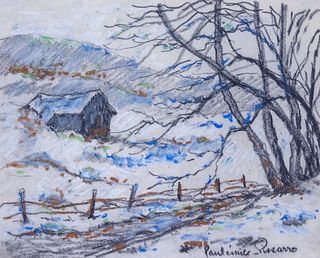 Paul Emile Pissarro (French, 1884-1972) Village In Snow