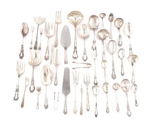 A Miscellaneous Group of Silver Serving Items Length of longest 10 1/2 inches.