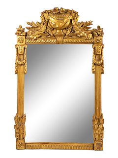 A Louis XVI Giltwood Mirror