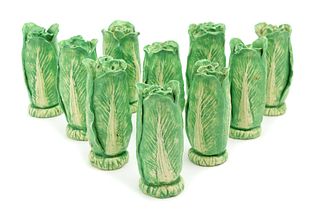 A Set of Ten Dodie Thayer Lettuceware Standing Salt and Pepper Shakers 