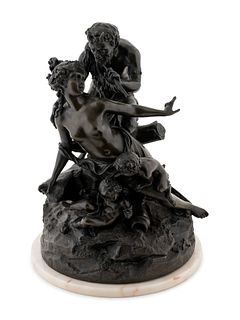 After Clodion (French, 1738-1814) Bacchanalian Figural Group