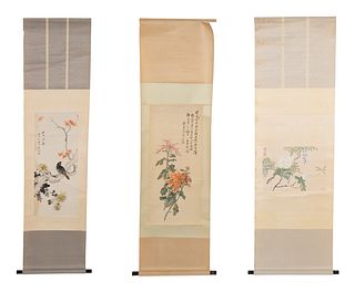 A Group of Three Chinese Scrolls