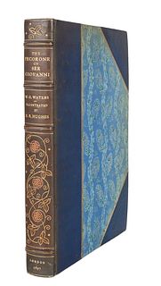 [CUNEO BINDING].  WATERS, W. G., translator. The Percorone of Ser Giovanni. London: Lawrence and Bullen, Ltd., 1897. 