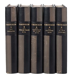 EMERSON, Ralph Waldo (1803-1882). The Writings of Ralph Waldo Emerson. New York: Brentanos, n.d. 