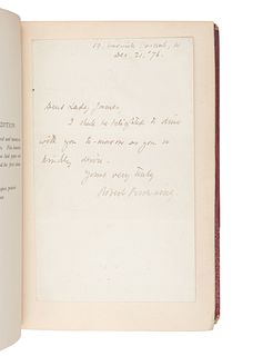 [BINDINGS]. BROWNING, Robert (1812-1889). Works. London: Smith, Elder & Co., 1912. LIMITED EDITION, "Centenary Edition." [Bound in:] Autograph letter 