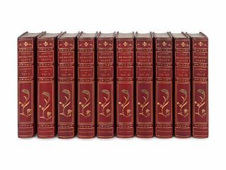 [BINDINGS]. LOCKHART, John Gibson (1794-1854). The Life of Sir Walter Scott. London and Boston: J. B. Millet Company, [ca 1903]. LIMITED EDITION.