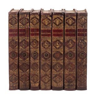 [BINDINGS]. SHAKESPEARE, William (1564-1616). Works. "The Plays." London: for Bellamy and Robarts, 1796. 