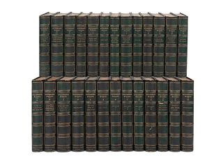 [BINDINGS]. STEVENSON, Robert Louis (1850-1894). Works. New York: Charles Scribner's Sons, 1921-1923. LIMITED EDITION. [Bound in:] Autograph letter si