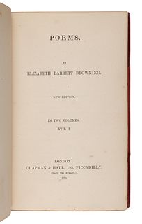 BROWNING, Elizabeth Barrett (1806-1861). Poems. London: Chapman & Hall, 1850.