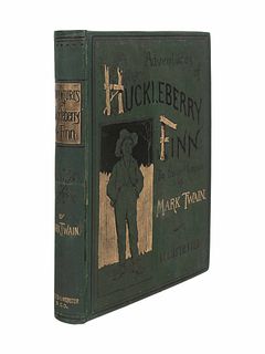 CLEMENS, Samuel Langhorne ("Mark Twain") (1835-1910). The Adventures of Huckleberry Finn. New York: Charles L. Webster and Company, 1885. FIRST AMERIC