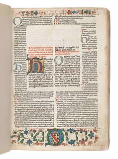 GRATIANUS, the Canonist (d. ca 1150). Decretum. Venedig: Petrus de Plasiis, 25 January 1483.