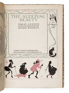 [ILLUSTRATED BOOKS]. RACKHAM, Arthur (1867-1939), illustrator. -- EVANS, Charles Seddon (1883-1944). The Sleeping Beauty. London and Philadelphia: Wil