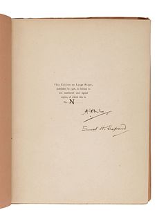 MILNE, Alan Alexander (1882-1956). Winnie the Pooh. New York.: E. P. Dutton & Company, 1926. FIRST AMERICAN EDITION, LIMITED EDITION, SIGNED BY MILNE 