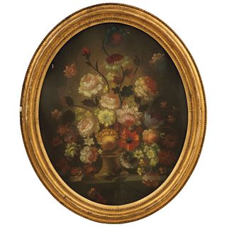 Flower Bouquet. 19th century. Pastels on cardboard. 23.6 x 19.4" (60 x 49.5 cm)