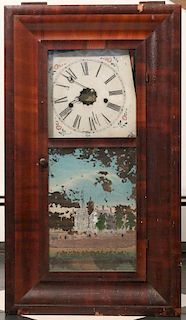 OGEE MAHOGANY 8-DAY MANTLE CLOCK