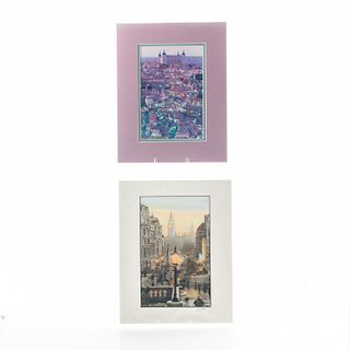 TWO PHOTOGRAPHIC PRINTS: TOLEDO, SPAIN AND LONDON, ENGLAND