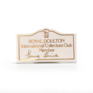 ROYAL DOULTON INTERNATIONAL COLLECTORS CLUB TABLE PLAQUE