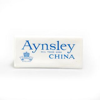 AYNSLEY CHINA TRIANGULAR DEALER TABLE DISPLAY PLAQUE